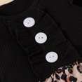 thumbnail image 4 of EGNMCR Headbands for Kids Toddler Girl Ribbed Leopard Printed Flutter-Sleeve Dress Baby Suit Girl Server, 4 of 9