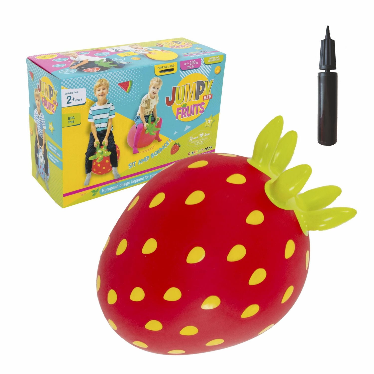 My First Jumpy Fruit, Fraise, Rouge