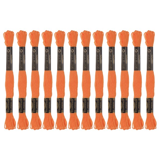 Unique Bargains Fil à Broder Orange, 8 m Chacun, 12 Pelotes