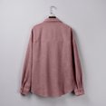 thumbnail image 5 of PVCS Women's Pockets Buttons Long Sleeve Tops Outwear Solid Color Turn-down Collar Jacket Coat, 5 of 5