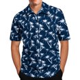 thumbnail image 1 of Mens Hawaiian Print Lapel Short Sleeve Shirt, 1 of 9