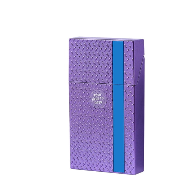 Étui en Plastique Portable, Boîte de Rangement, Design Compact, Rayures Verticales, pour Électronique, Rangement Organisé, Compagnon de Voyage, Style Minimaliste, Usage de Bureau, Transport Quotidien Hzhnb / Plastique, Violet