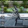 thumbnail image 4 of Outsunny Folding Lounge Chair, Reclining Tanning Chair with Adjustable Back, 4 of 10