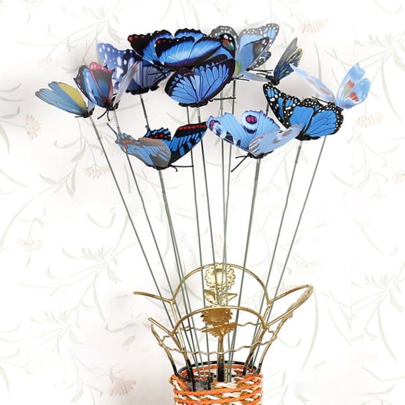 Cqxid Ballon de Fête à Moins de 5 $ Maison et Jardin Événement et Fête Bâton Papillon de Simulation Pot de Fleurs de Jardin Extérieur Décor Ornement