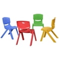 thumbnail image 3 of Costway Set of 4 Kids Plastic Chairs Stackable Play and Learn Furniture Colorful, 3 of 6