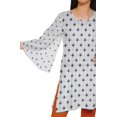 thumbnail image 4 of Moomaya Robe Kurti Courte Indienne Imprimée Tunique en Poly-Crêpe Robe Mini à Col Rond, 4 of 5