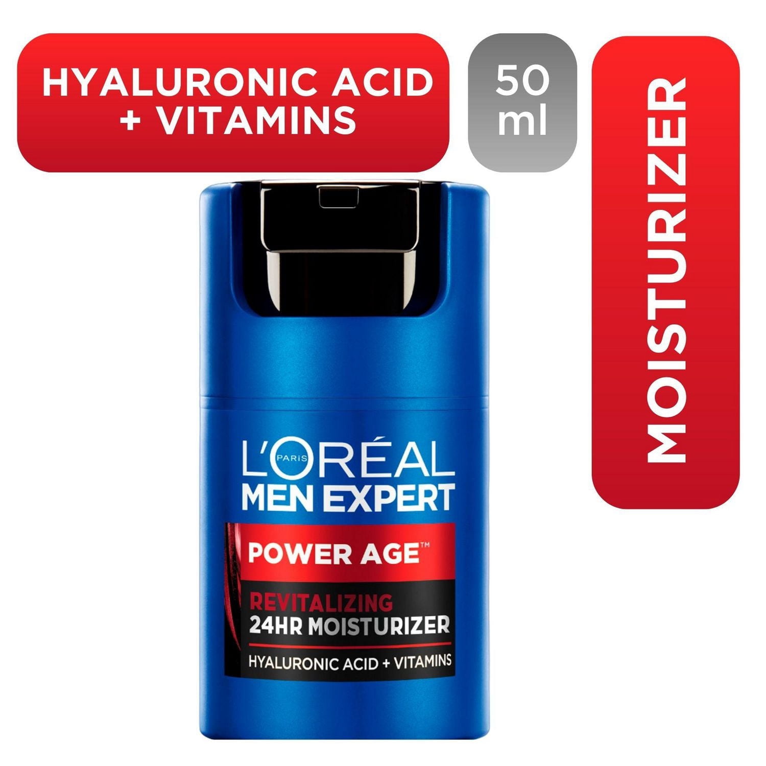 L'Oréal Paris Moisturizer, Hyaluronic Acid, Men Expert