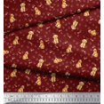 thumbnail image 3 of Soimoi Poly Georgette Fabric Paw,Bone & Puppy Dog Decor Fabric Printed Yard 52 Inch Wide, 3 of 3