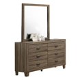 thumbnail image 4 of Dark Walnut Wood 6pc Bedroom Set with Bed+ Dresser+ Mirror+ 2 Nightstands+ Chest, 4 of 6