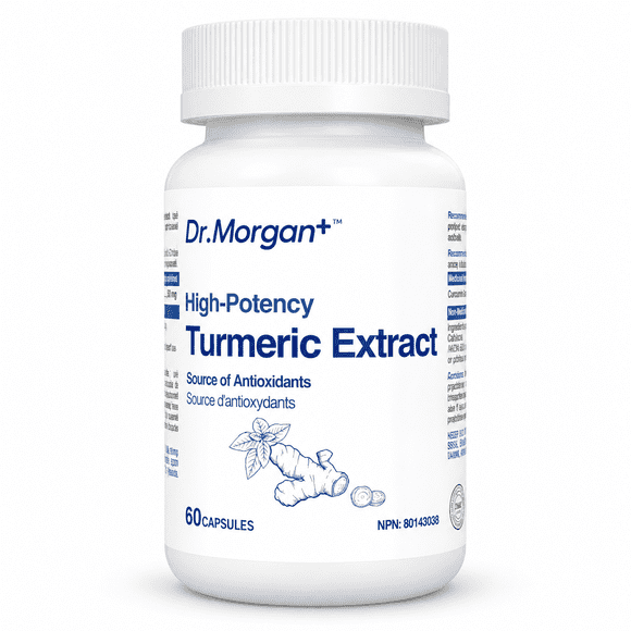 Dr. Morgan High-Potency Turmeric Extract, 250 mg, 95% Curcuminoids, 60 Capsules, NPN 80143038