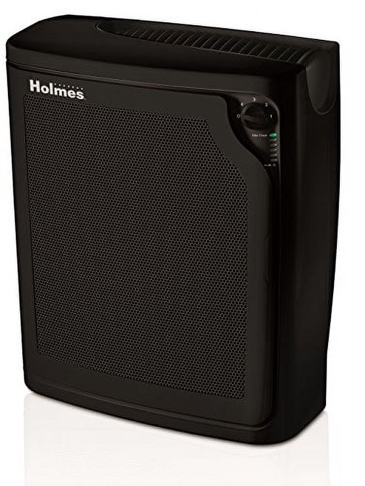 Holmes kzdkc Large Room 4-Speed True HEPA Air Purifier, Medium, Black