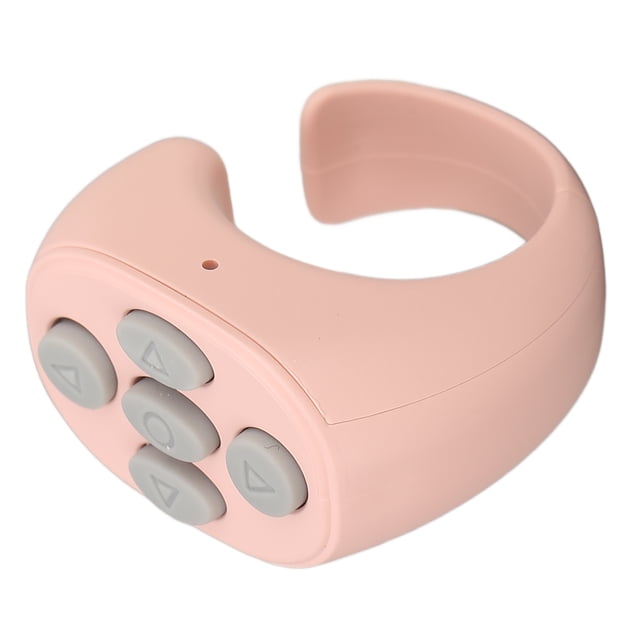 Selfie Bouton Clicker, Libérez Vos Mains 10M à Télécommande Multi Conception de l'Anneau de Fonction pour des Images Continues Rose