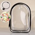 thumbnail image 1 of Petit Sac de Rangement pour Poupée Sac de Poupée Extérieur Étanche Portable Étui de Transport PVC Transparent pour Poupée de 20cm, 1 of 6