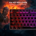 thumbnail image 4 of KM-G12 Mechanical Keyboard, RGB 104 Keys Gaming Keyboard with Brown Switches, Aluminum Alloy Panel, 4 of 5