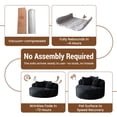 thumbnail image 4 of The Magic Home Togo Floor Sectional Sofa, Black, 4 of 13