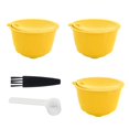 thumbnail image 2 of Machine à Café Capsule Kit Réutilisable Café Filtre Tasse Accessoires Adapté pour DOLCE Gosto (Jaune 3 Capsules1 Cuillère 1 Brosse), 2 of 7