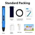 thumbnail image 2 of TEMOGU-Sunfuny 3D Pen, 3-Dimensional Printing Pen with OLED Screen 16.4ft＆PCL Filament Refills, Works with PLA/ABS/PCL, Stylo 3D Printer Pencil Drawing Craft Kit, Gift Halloween for Kids Adult (Blue,, 2 of 4