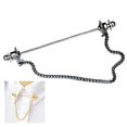 thumbnail image 2 of Classic Mens Shirt Collar Bar Pin with Link Chain Necktie Tie Clips 7cm Black, 2 of 8
