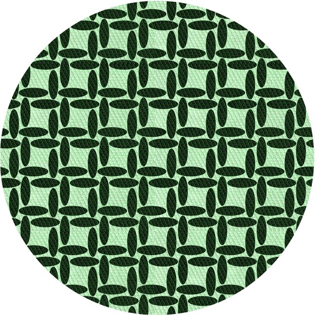 Ahgly Tapis Rond Lavable en Machine Intérieur Transitionnel Vert Pastel, 3 Pieds Rond