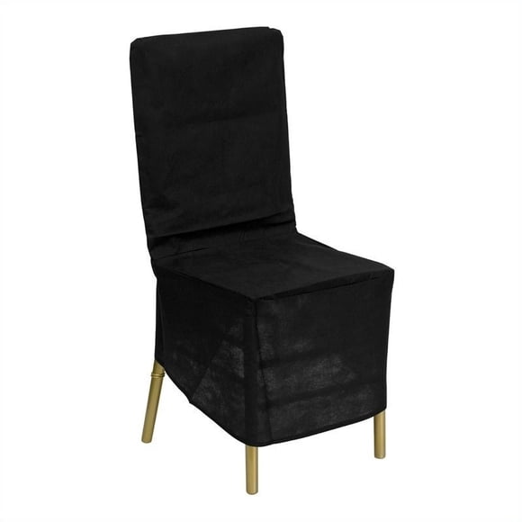 Flash Furniture Fabric Chiavari Chair Storage Cover in Black