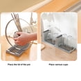 thumbnail image 4 of EARKITY Deals Dish Drying Rack, Space Saving Plate Organizers Holders Racks for Cabinet and Cupboard, Collapsible Dish Strainer with Cutlery Holder, Pot Lid Organizers for Kitchen Countertop, 4 of 4