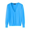 thumbnail image 1 of IMENGL Lightweight V neck knit cardigan sweater plus size available, Blue M, Size M-5XL, 1 of 2