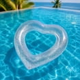 thumbnail image 4 of Extra-Thick Heart Love Swim Ring, Inflatable Swimming Pool Float, Antis-Roll Design, 4 of 6