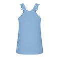 thumbnail image 5 of EGNMCR Camisoles pour Femmes Mode Débardeur d'Été pour Femme à Col en V en Dentelle Patchwork Sans Manches Blouse, 5 of 5