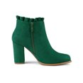 thumbnail image 3 of Unique Bargains Bottines à Talon Épais à Volants pour Femmes, 3 of 8