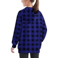 thumbnail image 4 of Chandail à Capuchon pour Bébés et Tout-Petites en Liquidation Liquidation Col Ras du Cou Surdimensionné Chandail à Capuchon Mode pour Enfants Manches Longues Chandail à Enfiler Hauts 4-14 Ans pour Filles et Garçons Chandails pour Tout-Petits Bleu 7T, 4 of 6