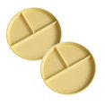 thumbnail image 1 of Oleegame Ensemble de Couverts en Acier Inoxydable 2 Pcs Assiettes en Blé pour Adultes Ensemble de Vaisselle Réutilisable Assiette Compartimentée pour Enfants Plateau à Salade en Plastique Bariatrique Plateau à Lunch Micro-Ondes et Lave-Vaisselle Jaune, 1 of 6