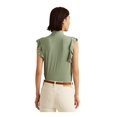 thumbnail image 2 of RALPH LAUREN Womens Green Flutter Sleeve Tie Neck Top M, 2 of 3