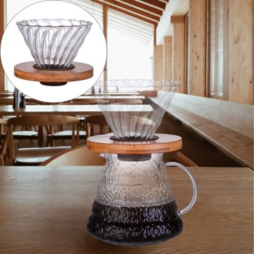 Dalazy Goutteur à Café en Verre Clair Entonnoir à Retombée pour Café Petit