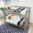 thumbnail image 4 of BEDSMART Solid Wood Full Over Full Bunk Bed | Gray, 4 of 6