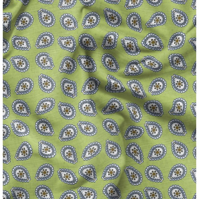 Soimoi Modal Satin Fabric Abstracts Abstract Print Fabric by the Yard 42 Inch Wide