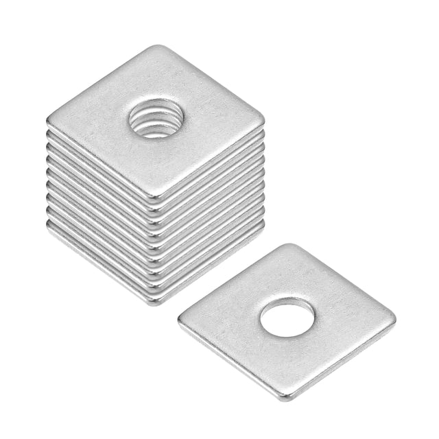 Uxcell Rondelle Carrée, Lot de 10, M6x20x20x1,5 mm, Rondelles pour Plaques Carrées en Acier Inoxydable 304