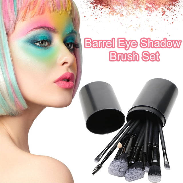EGNMCR Makeup Brushes 12PC Portable makeup brush set, brush, eye shadow brush set makeup brushes