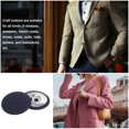 thumbnail image 5 of Unique Bargains 20pcs 44L Fabric Cloth Covered Button 28mm Round Metal Shank Sewing Buttons for Suits Dress Blouses, Deep Blue, 5 of 5