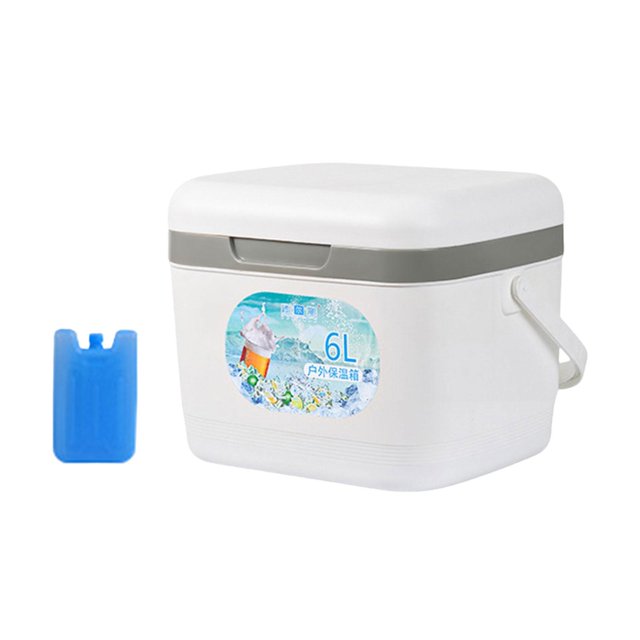S SERENABLE Glacière Portable Classique 6L pour Boissons Froides/chaudes Blanc