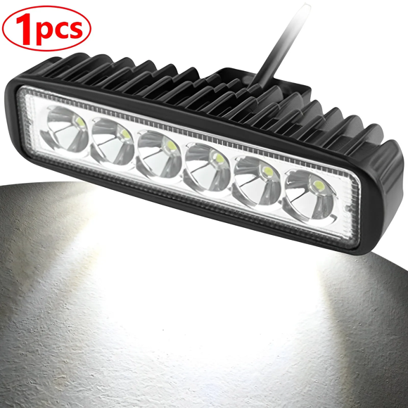 2PCS 18w 6 LED Car Work Light DRL Spotlight High Bright Waterproof Auto Offroad SUV Truck Headlights Driving Lamp 12V 24V 6000K