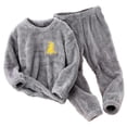 thumbnail image 1 of RXIRUCGD Automne et Hiver Nouveau Ensemble Rembourré Col Rond Pull Parent-Enfant Pyjama (Gris Foncé, Taille : 4 Ans), 1 of 3