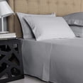 thumbnail image 4 of 300 Thread Count 100% Egyptian Cotton 4-Piece Bed Sheet Set (1 Flat, 1 Fitted Sheet, 2 Pillow Covers) 24 Inches Deep Pocket Solid Pattern, 4 of 6