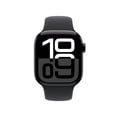 thumbnail image 2 of Apple Watch Series 10 GPS 42mm Jet Black Aluminium Case with Black Sport Band - M/L, 2 of 9