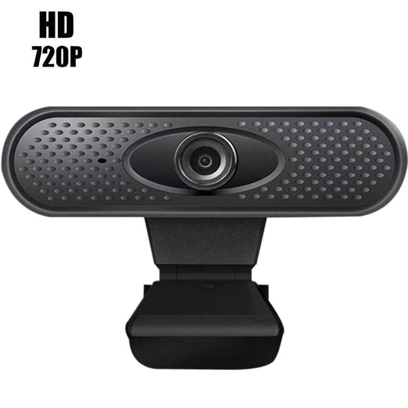 HD Webcam 720P with Microphone USB Web Camera for Laptop PC Computers Streaming Webcam for Desktop Gaming (Black, 720P)