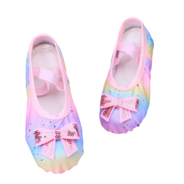 Ballet Slippers Dance Shoes Split Leather Sole For Children And Adults