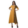 thumbnail image 1 of Moomaya Robe Midi en Viscose à Imprimé Style Santoon, Encolure Dégagée, Décontractée, pour Femmes, 1 of 5