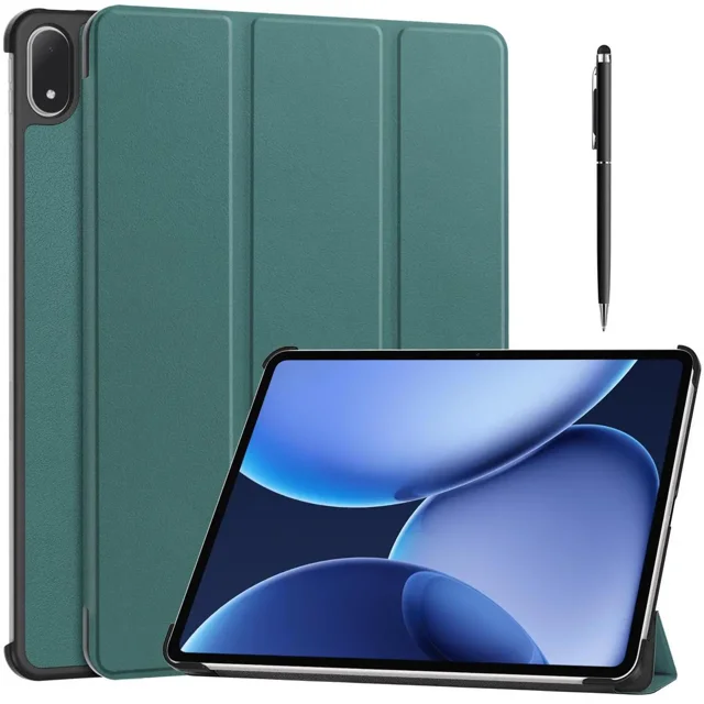 Étui pour Oppo Pad 4 Pro / OnePlus Pad 2 Pro / OnePlus Pad 3 13,2 Pouces 2025, Étui Rigide Mince à Trois Volets avec Support Multi-Angle, Mise en Veille/réveil Automatique, Stylet