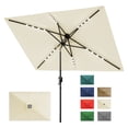 thumbnail image 1 of Garvee 10' x 6.5' Solar Patio Umbrella,Table Umbrella ,Crank & Push Button Tilt, 6 Sturdy Ribs,Beige, 1 of 8