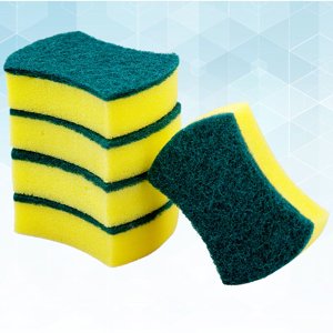 SHOWERORO 12 Pcs Pot Scrubber High-density Yellow Sponge for Kitchen Cleaning