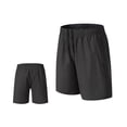 thumbnail image 1 of EOYWHK Athletic Shorts for Men Elastic Waist Running Shorts Straight Leg Quick Drying Solid Color Gym Workout Shorts, 1 of 5